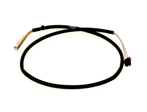 Temperaturfühler mit einem metallischen Sensor und Kabelanschlüssen. Hersteller Bosch. Geeignet für Anwendungen in der Temperaturmessung.